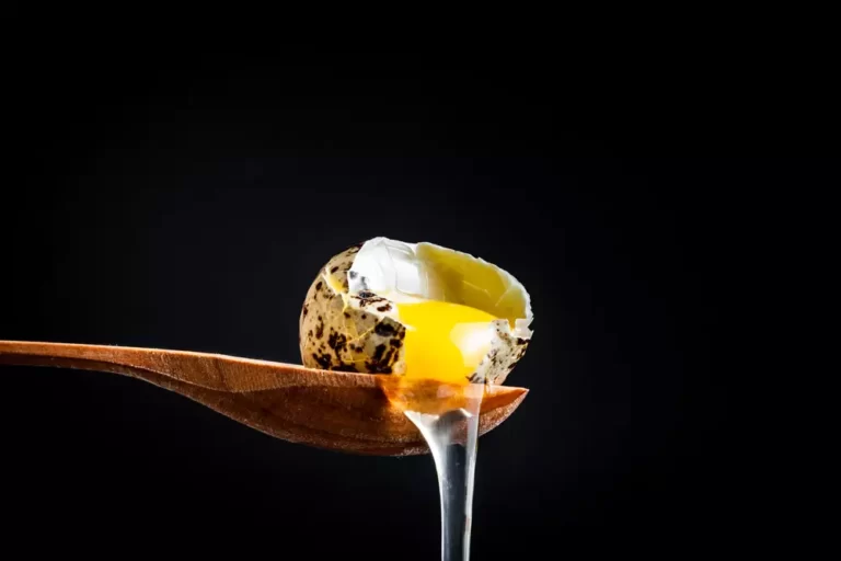 cracked quail egg